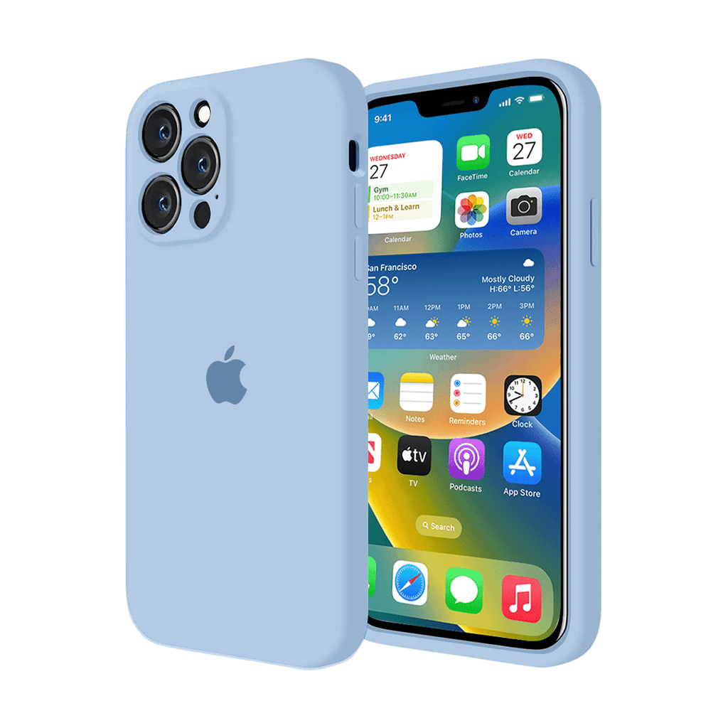 iPhone Camera Protection Silicone Case (Sky Blue)