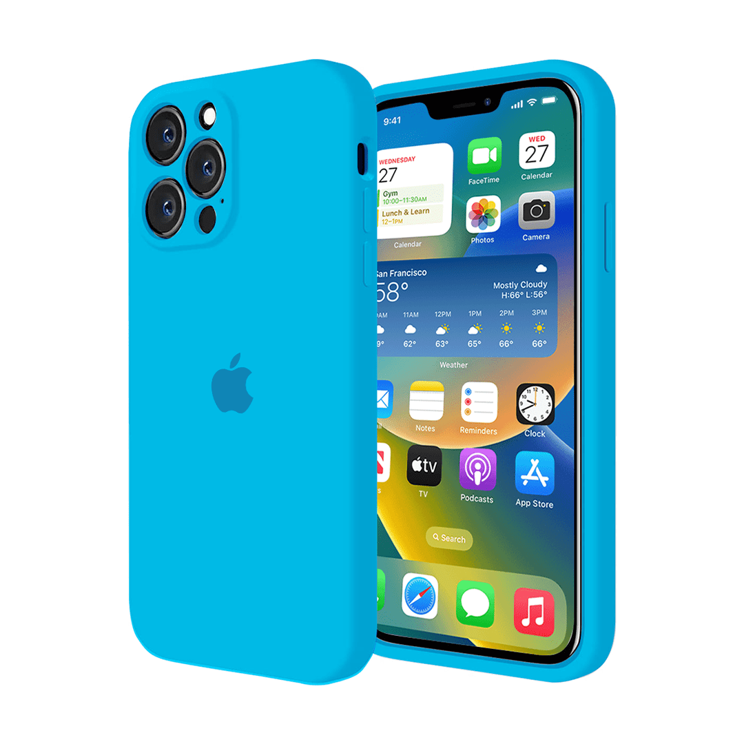 iPhone Camera Protection Silicone Case (Surf Blue)