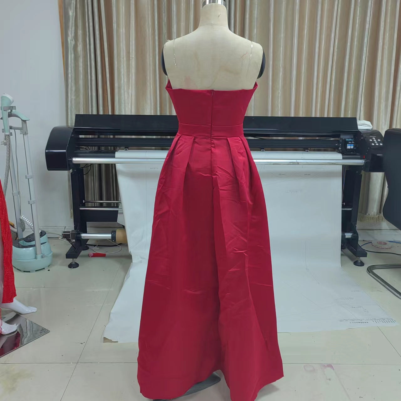 Autumn Winter Women Clothing Sexy Deep V Plunge Plunge Split Maxi Dress Wedding Dress