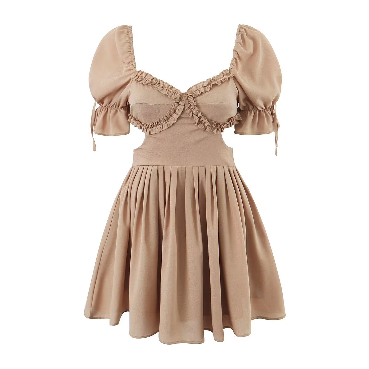 Solid Color Niche Dress Elegant Women Dress Spring Slim Slimming Lace Princess Dress