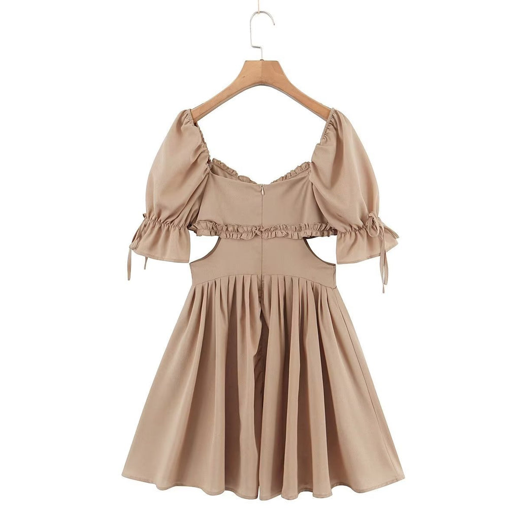 Solid Color Niche Dress Elegant Women Dress Spring Slim Slimming Lace Princess Dress