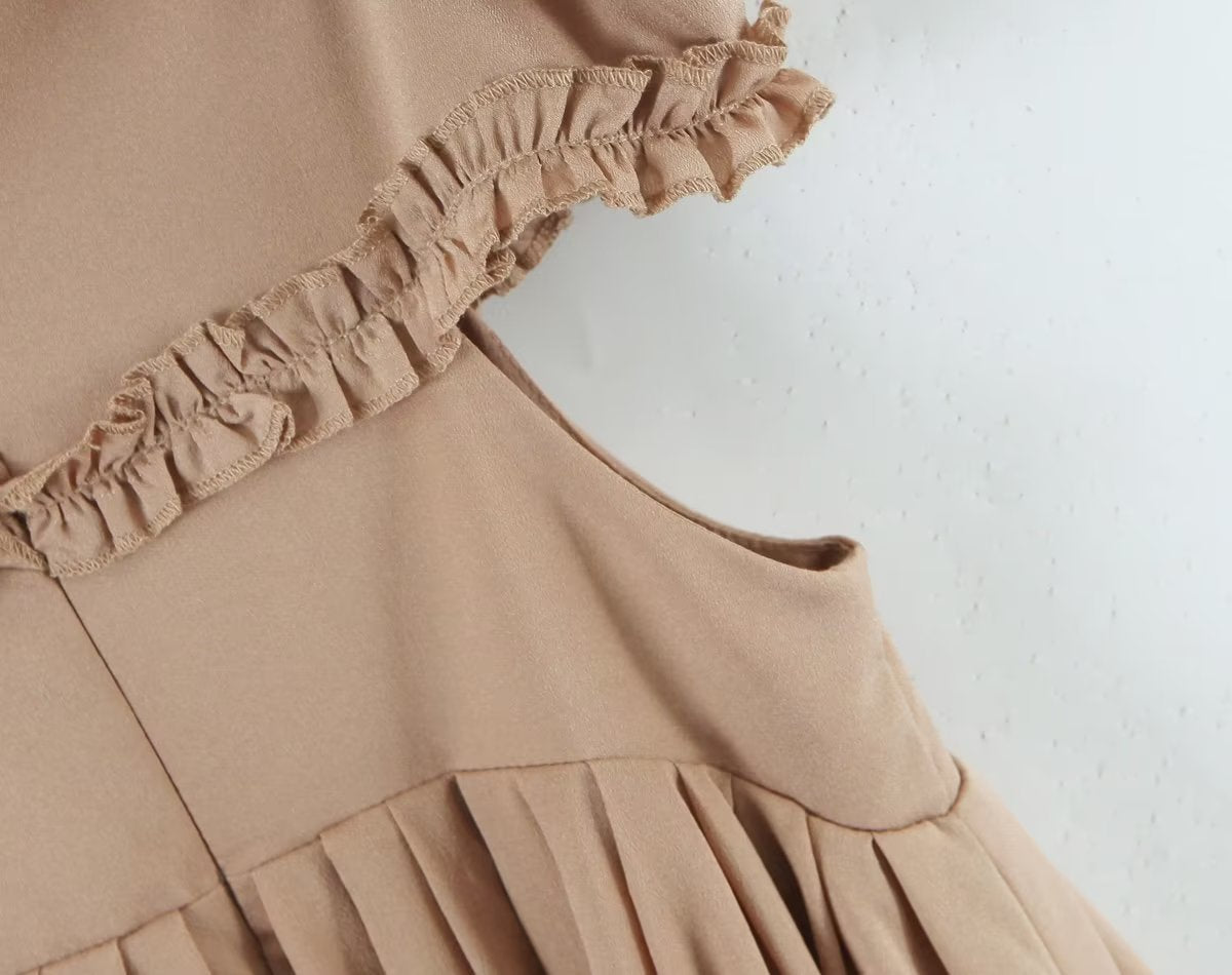 Solid Color Niche Dress Elegant Women Dress Spring Slim Slimming Lace Princess Dress