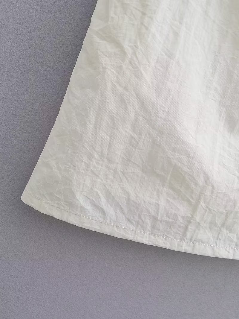 Summer Women Clothing Sexy Halter White Nylon Short Dress