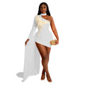 Women Wear Fall Sexy Off the Shoulder Fitted Waist Dress Women