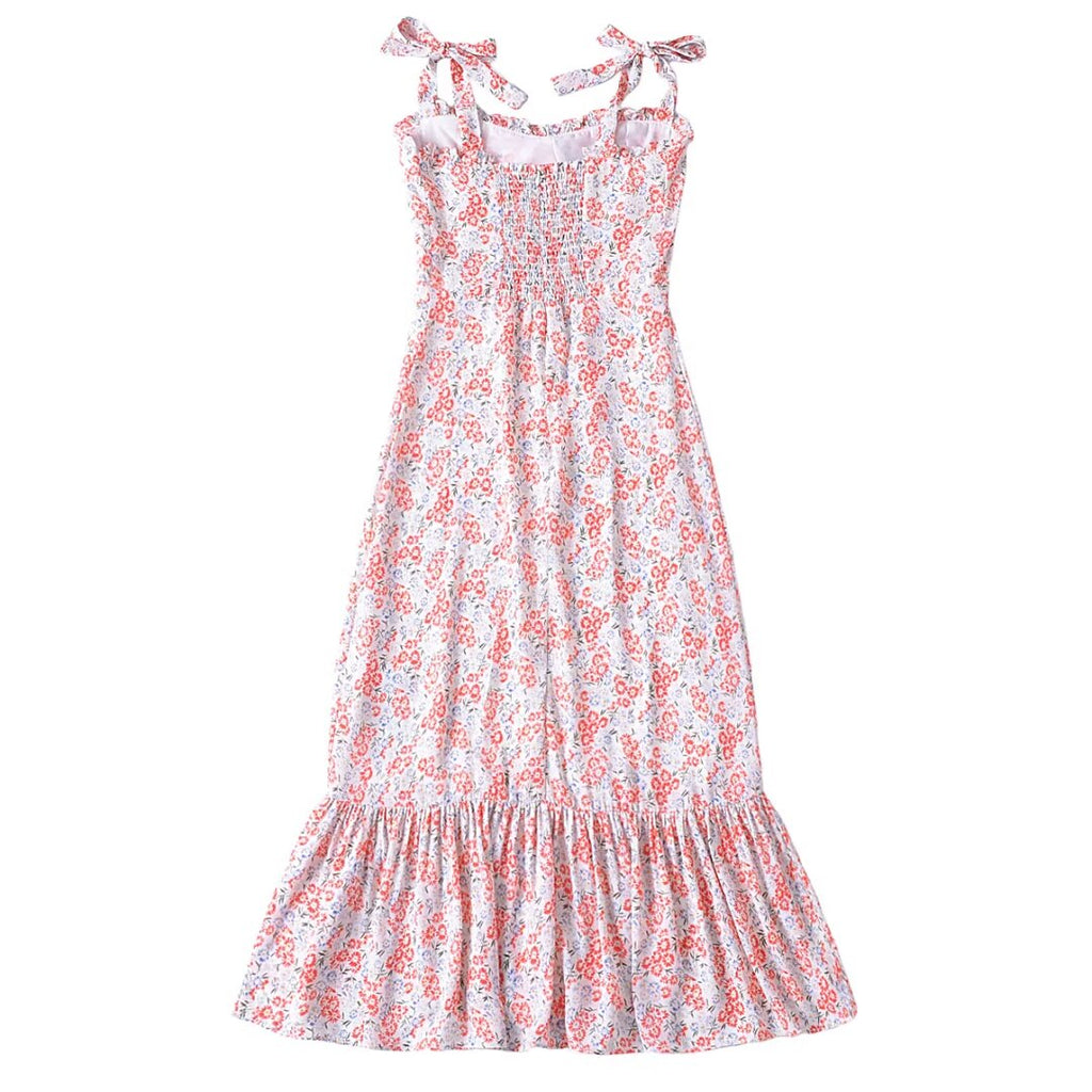 Women Clothing French Small Floral Print Slim Slimming Large Cami Dress