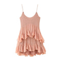 Women Slim Fit Sexy Backless Laminated Decoration Dress Women