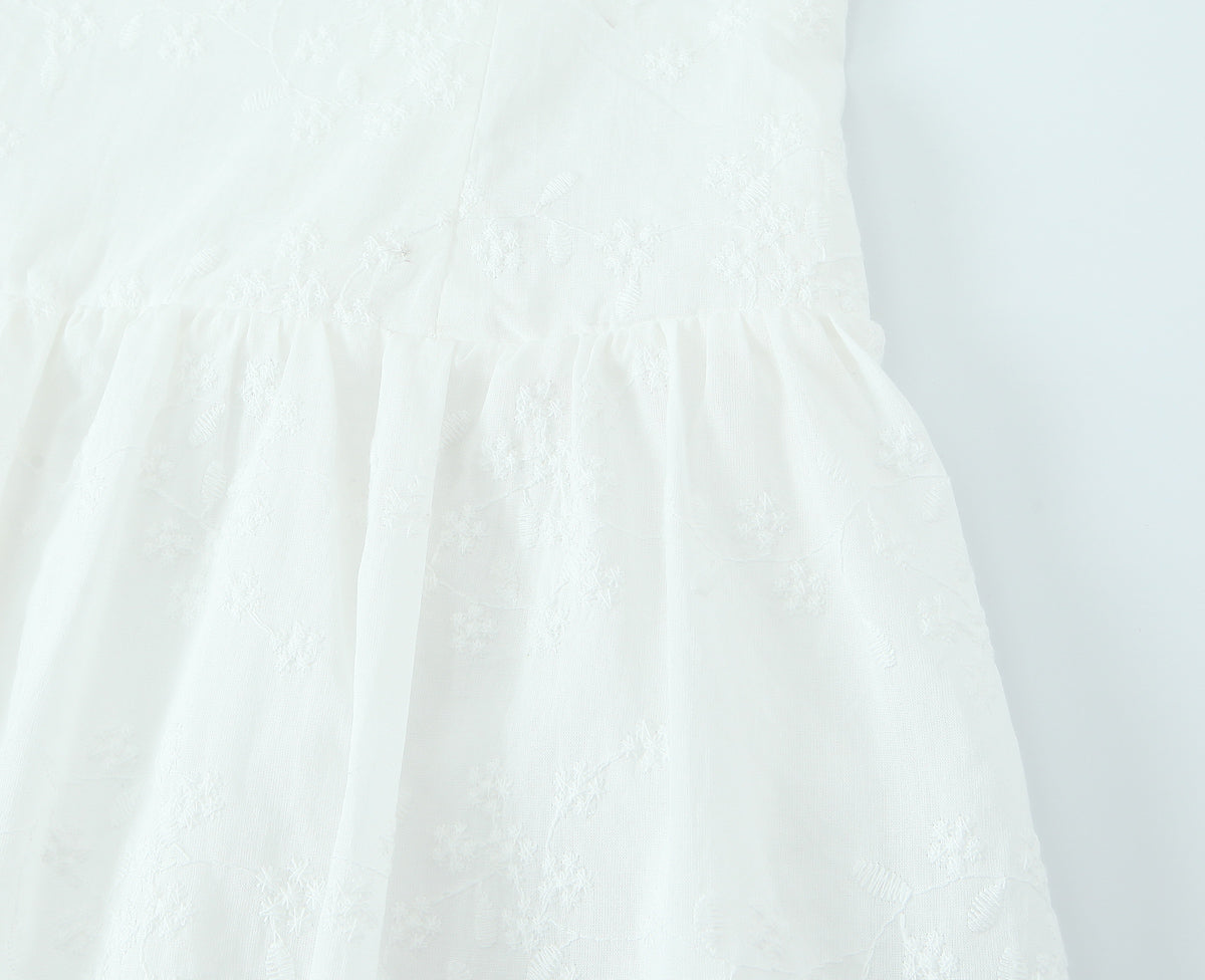 French Retro Square Collar Sexy Embroidery Suspender Sexy Stitching Lace Dress
