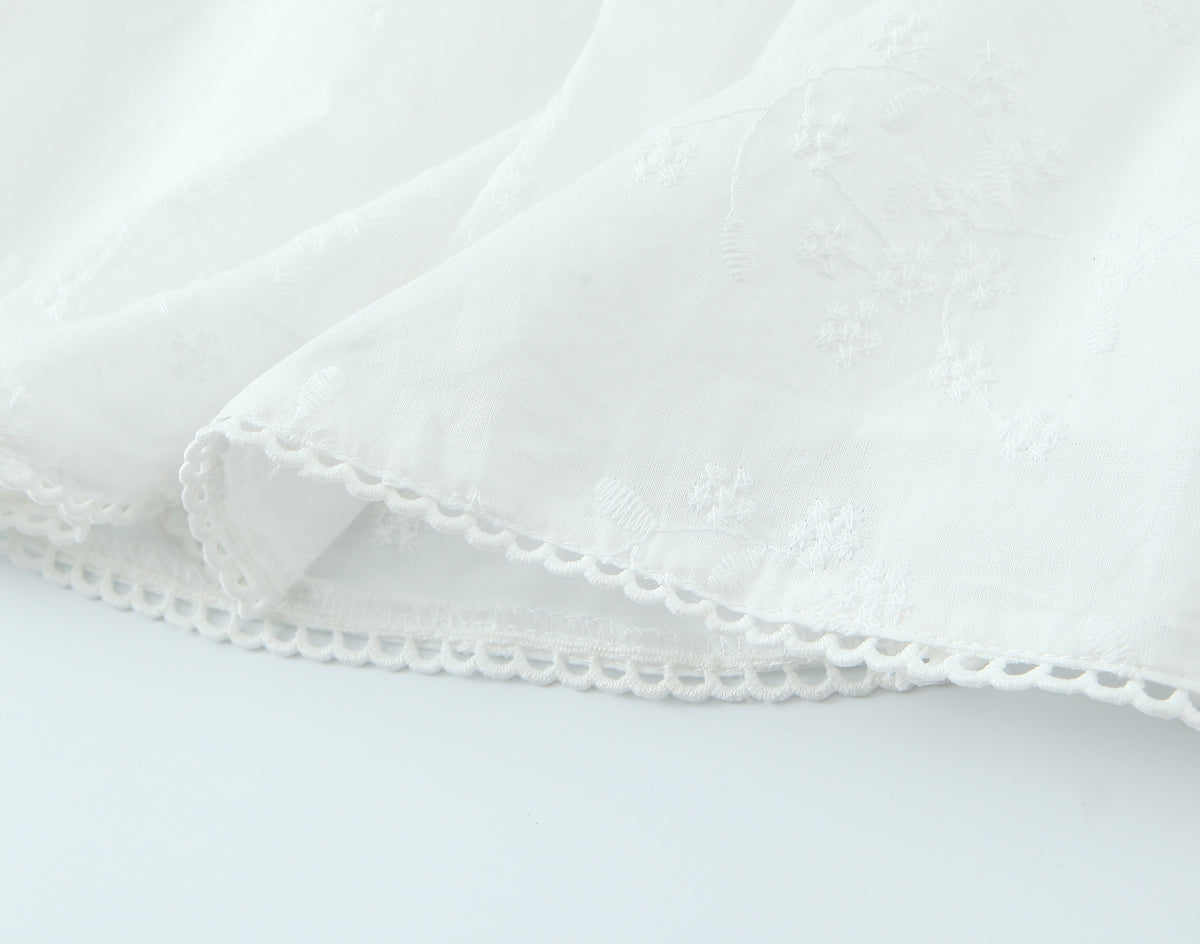 French Retro Square Collar Sexy Embroidery Suspender Sexy Stitching Lace Dress