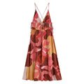 Rayon Printed Tassel Beads Bohemian Sling Dress Summer Sexy Backless Midi Dress