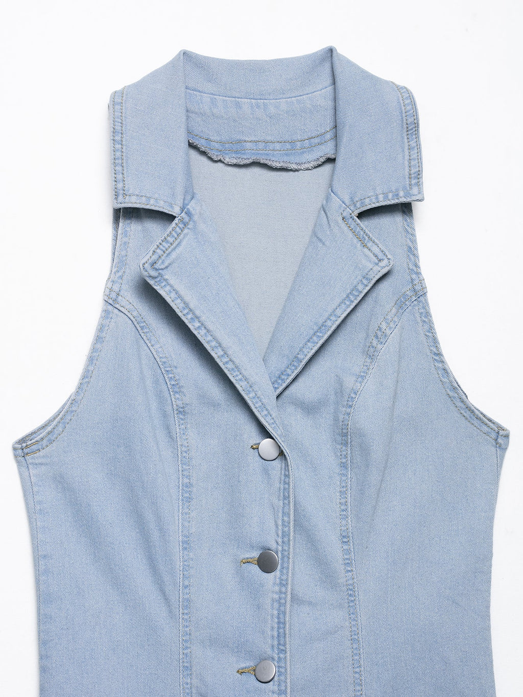 Women Clothing Early Spring Light Blue Sexy Button Denim Long Dress