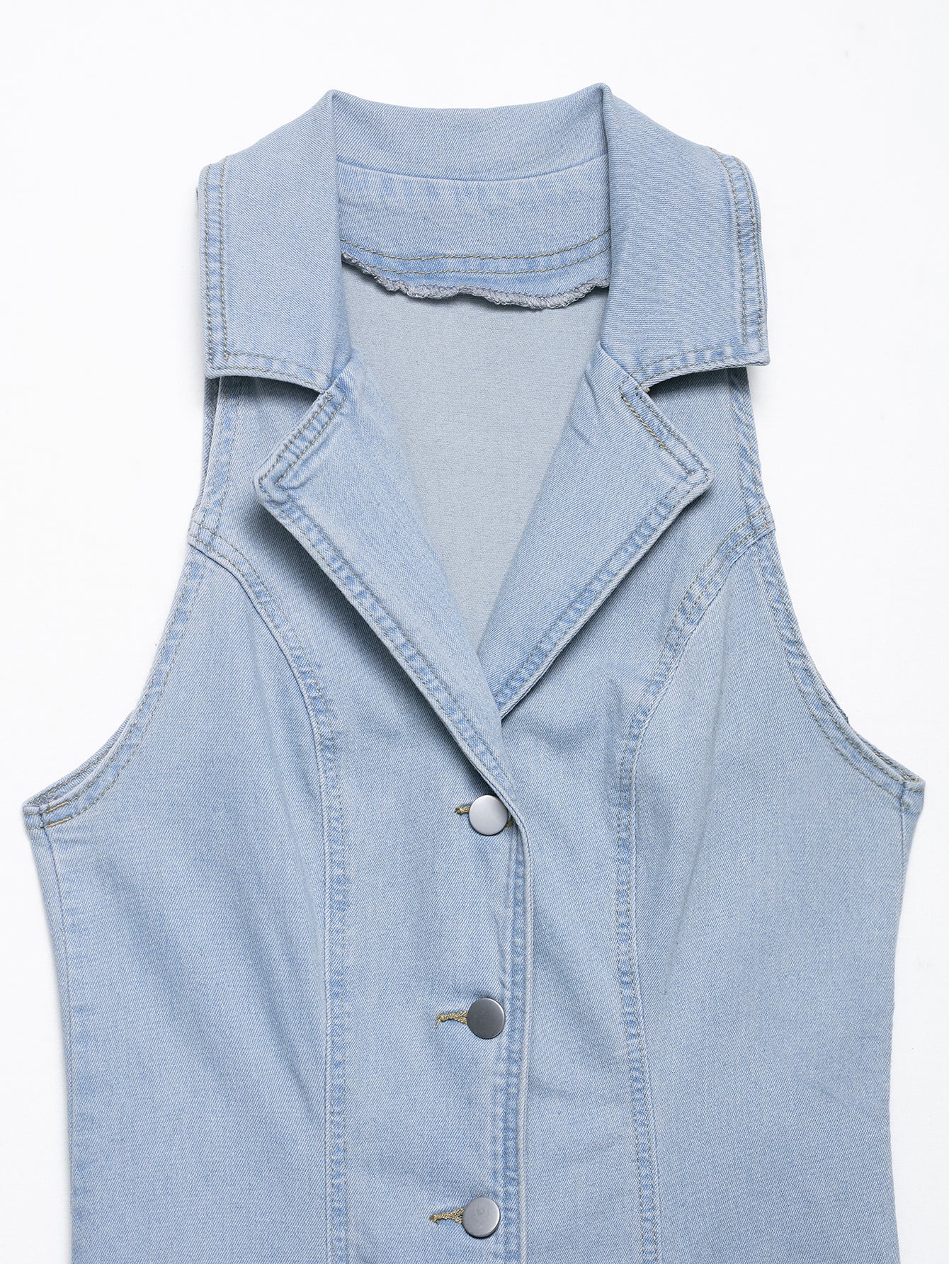 Women Clothing Early Spring Light Blue Sexy Button Denim Long Dress