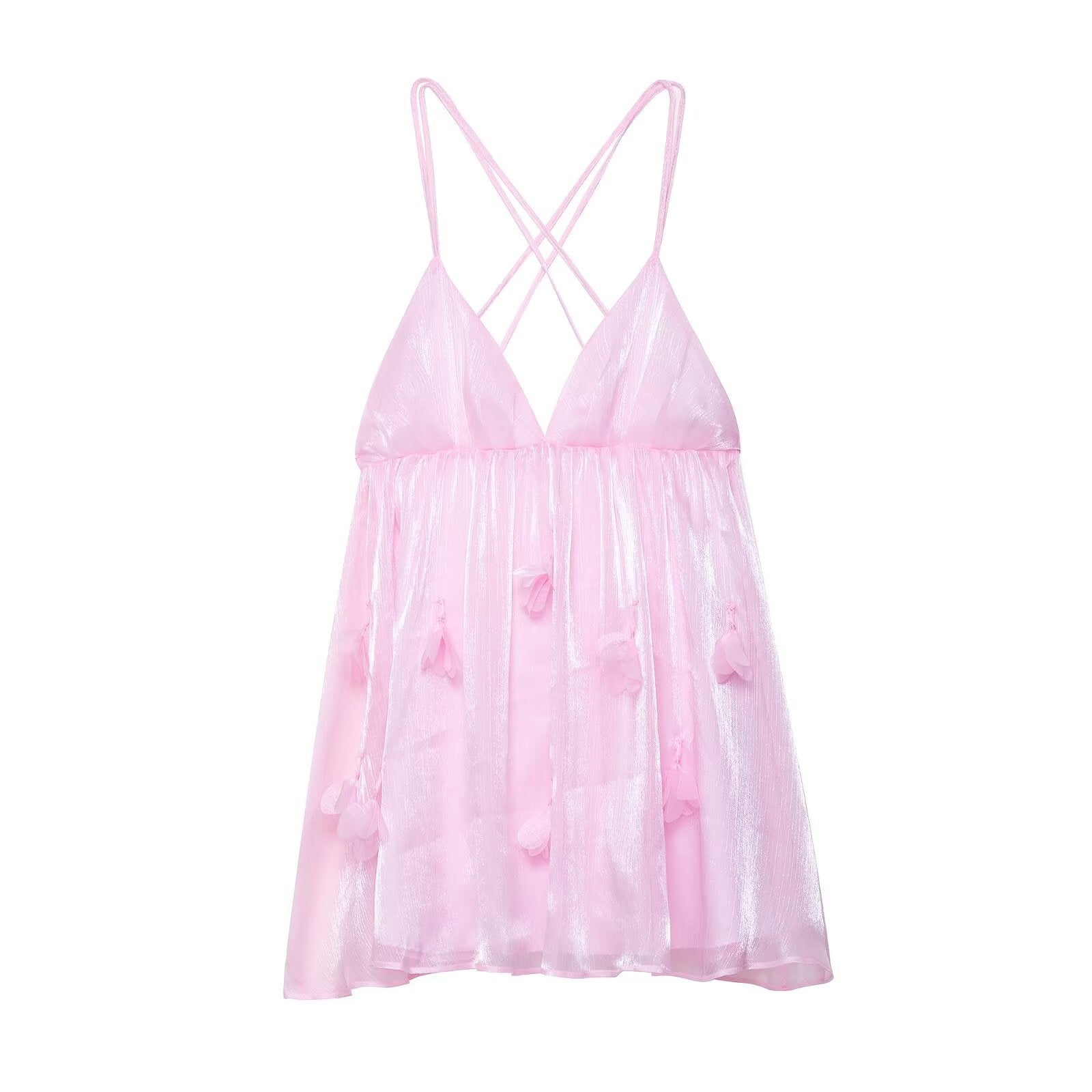 Summer Women Clothing Sexy Floral Suspenders Puff Short Dress