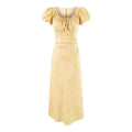 Summer French Gentle Elegant Jacquard Drawstring Waist Controlled Slimming Maxi Dress