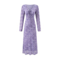 Summer Vacation Beach Casual Sexy V neck Tied Long Sleeves Dress
