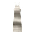 Autumn Women Clothing Sexy Striped Spaghetti Straps Dress