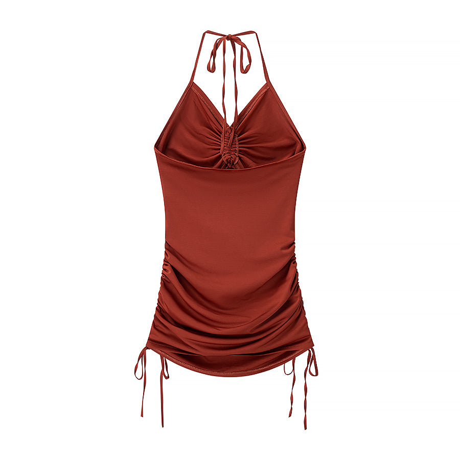 Women Lace Drawstring Dress