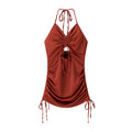 Women Lace Drawstring Dress