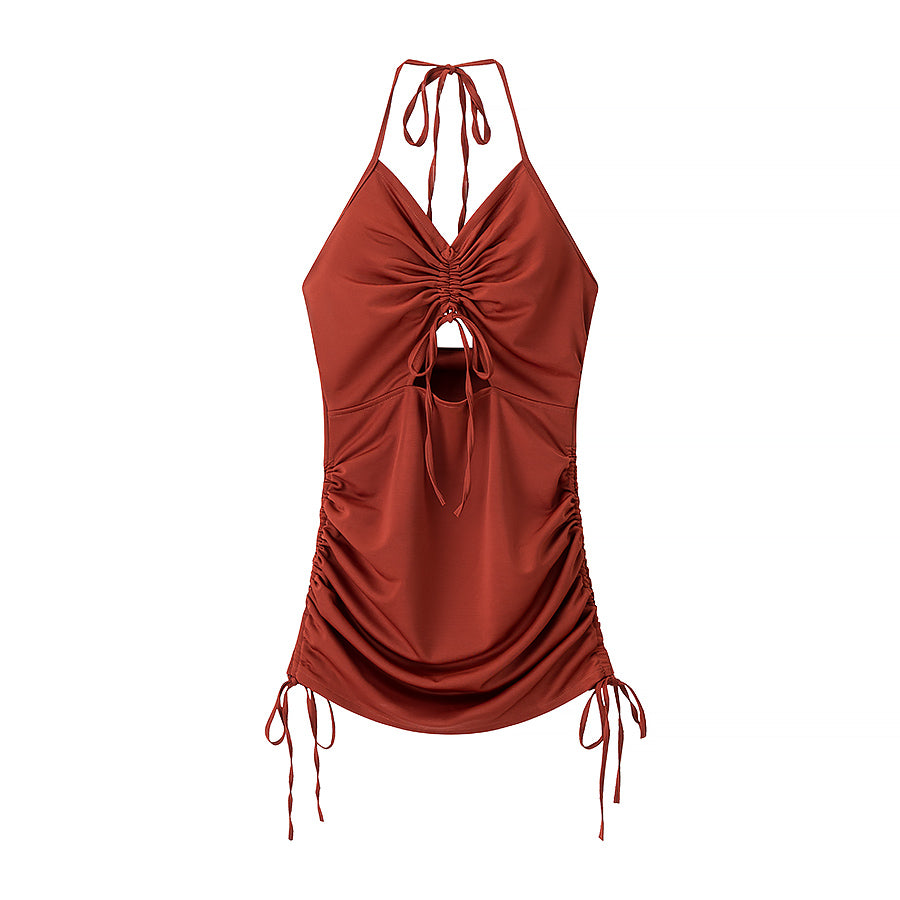 Women Lace Drawstring Dress