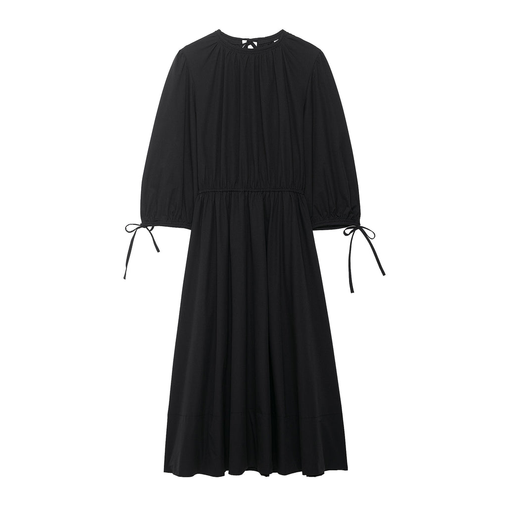 Women Pleated Poplin Dress
