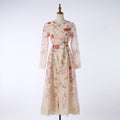 Women Printed Long Sleeved Summer And Autumn Vacation Dress