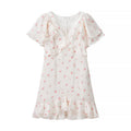 Elegant Women Design Floral Casual Silky Floral Dress