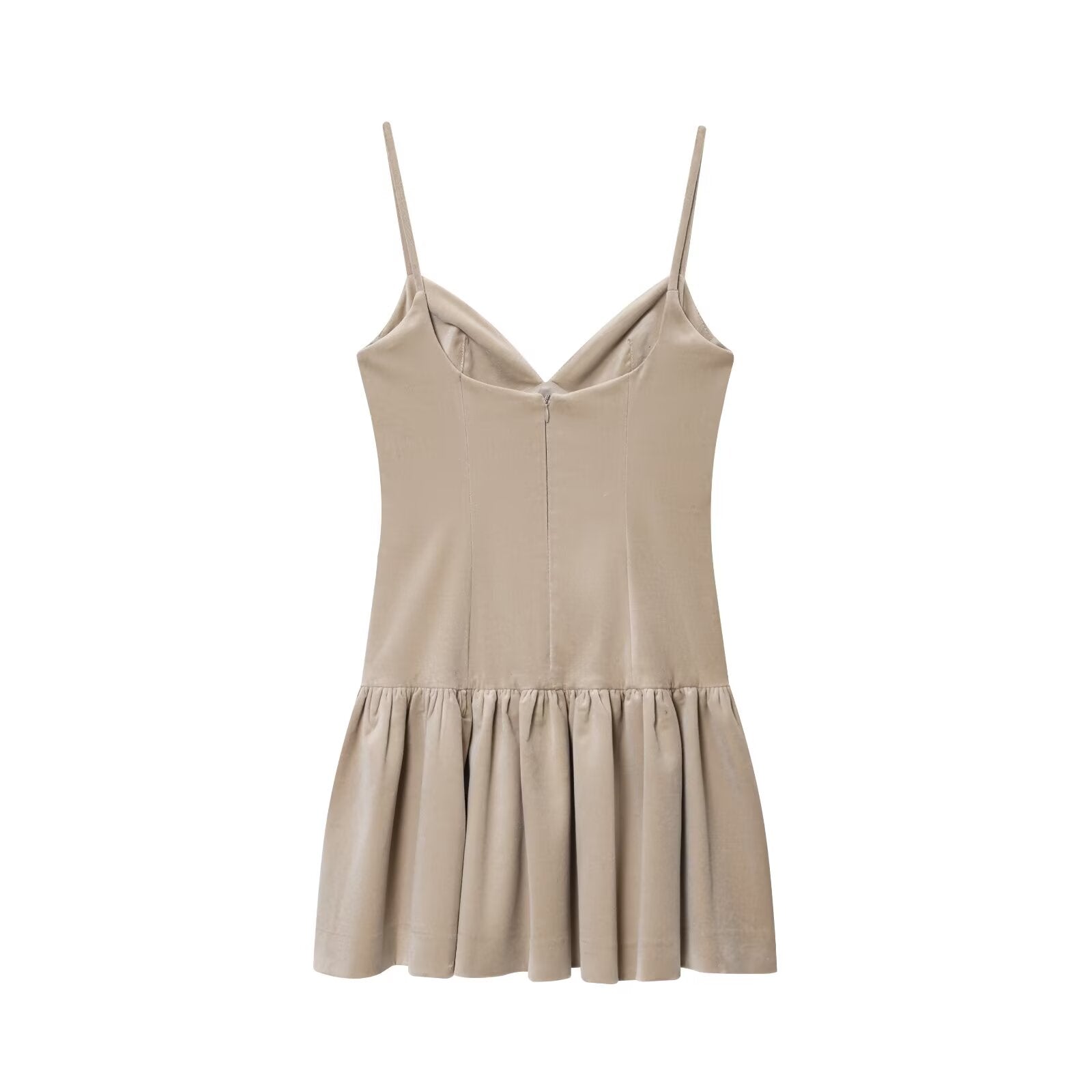 Fall Women Clothing Camisole Fluffy Short Dress