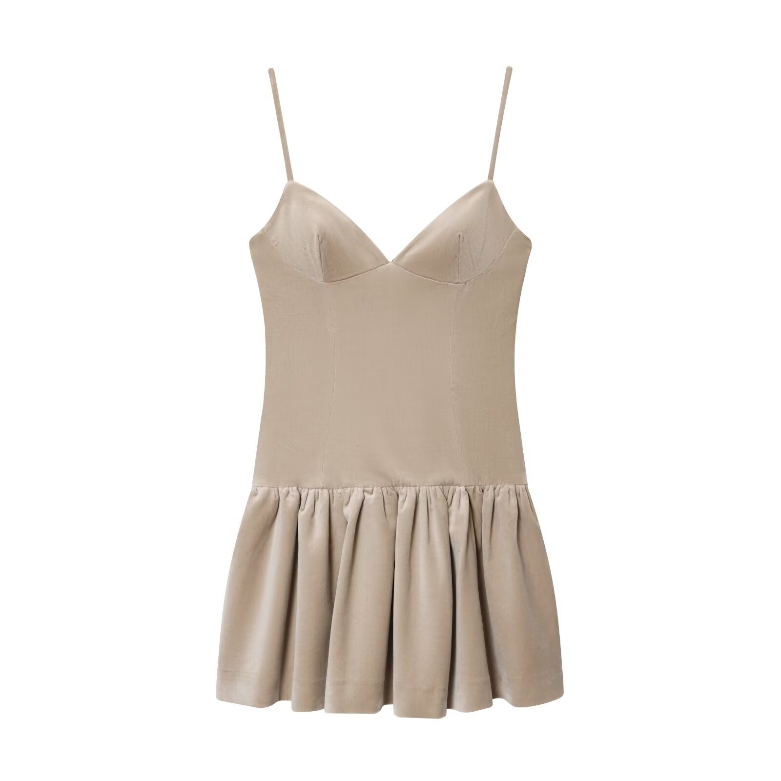 Fall Women Clothing Camisole Fluffy Short Dress