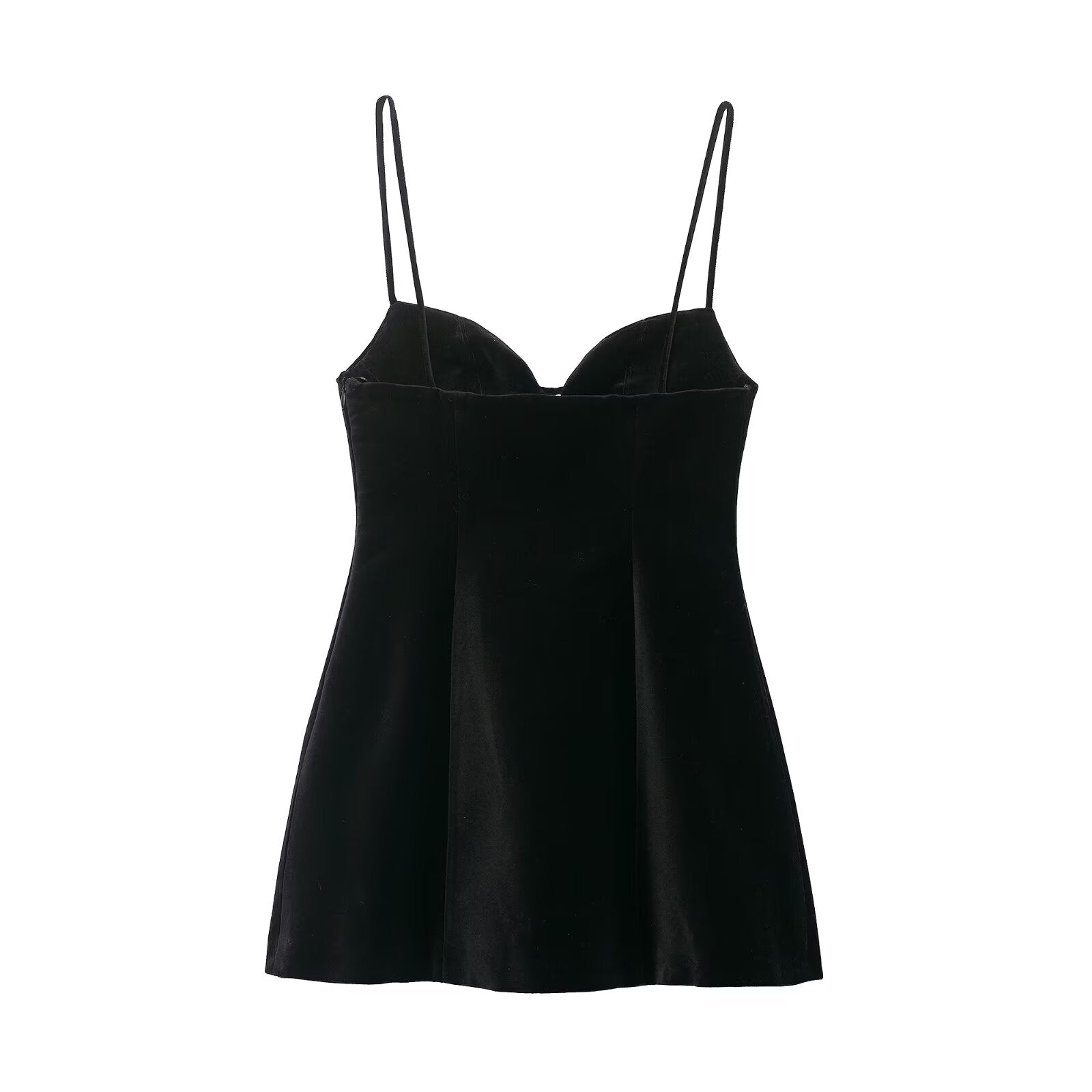 Women Clothing Summer Fluffy Hem Camisole Short Dress