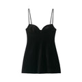 Women Clothing Summer Fluffy Hem Camisole Short Dress