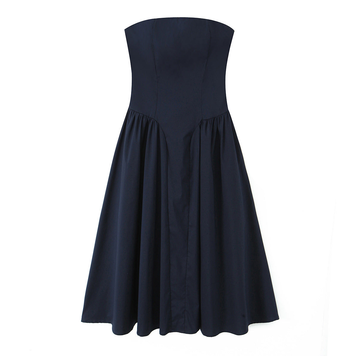 French Elegant Retro Vacation Elegant Sexy Tube Top Lace up Waist Controlled Slimming Dress