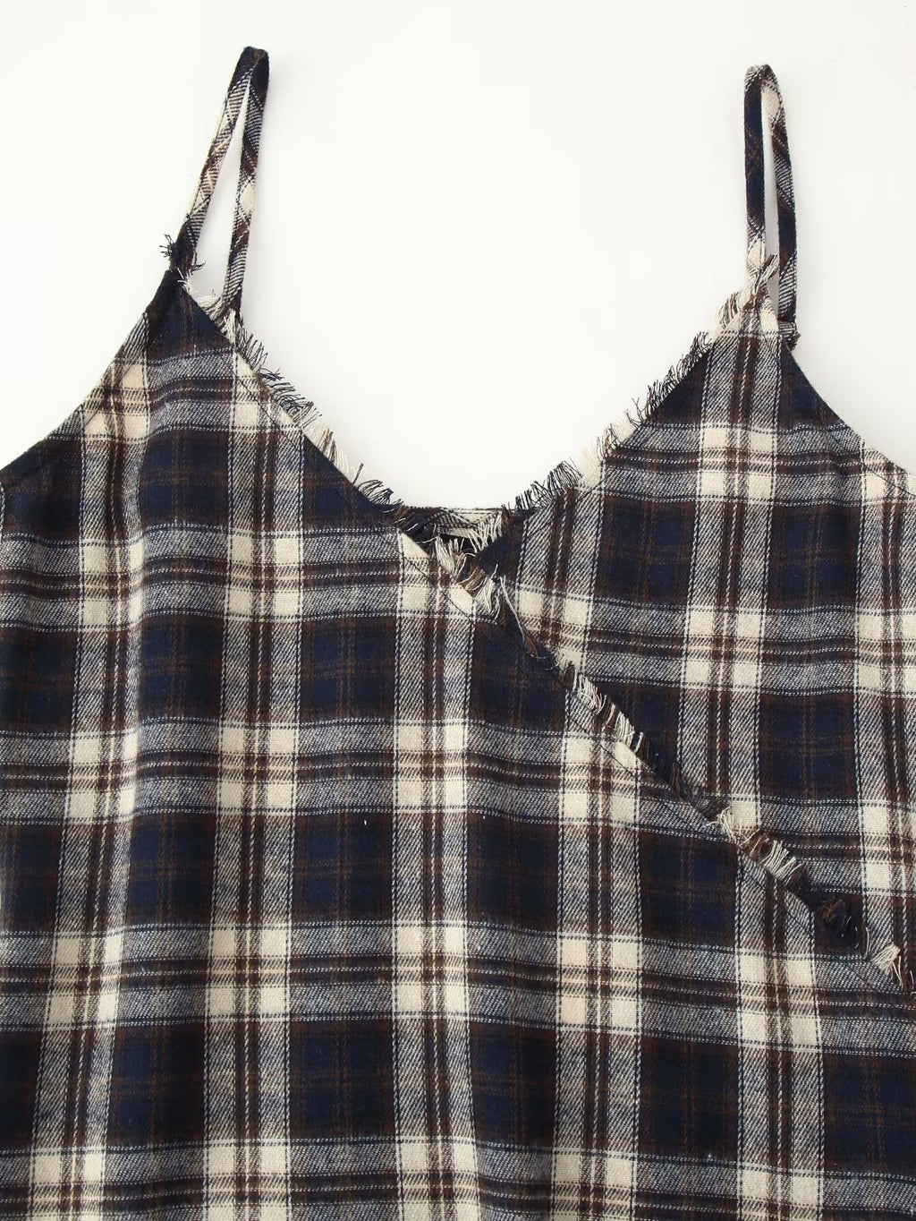 Women All Match Asymmetric Plaid Dress