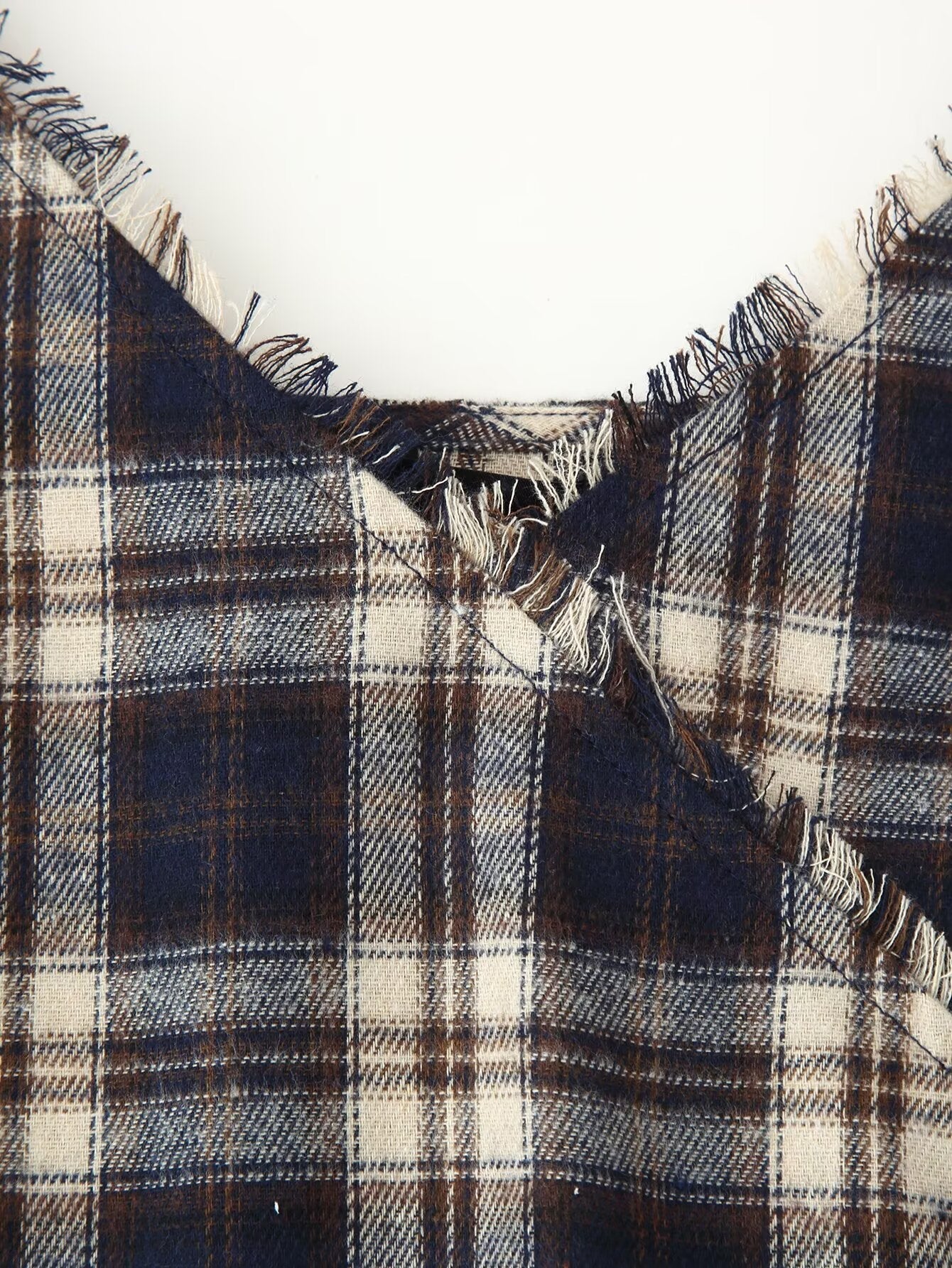 Women All Match Asymmetric Plaid Dress