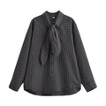 Women Clothing Cotton Scarf Plaid Shirt