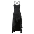 Women Clothing Fashionable Western Irregular Asymmetric Sexy Split Dress