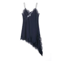 Spring Sexy Sexy Design Niche Lace Asymmetric Dress