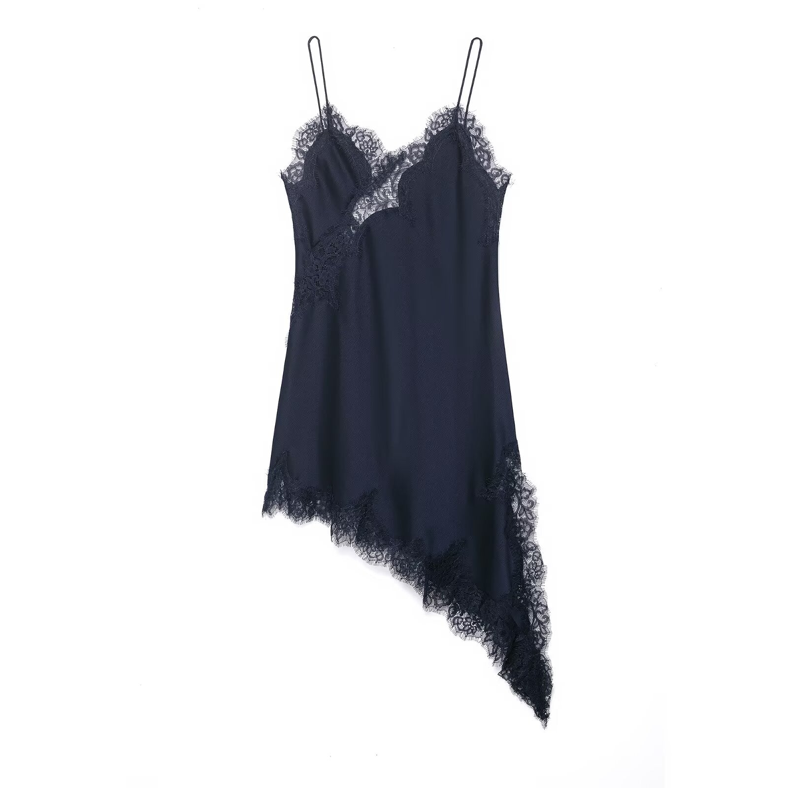 Spring Sexy Sexy Design Niche Lace Asymmetric Dress