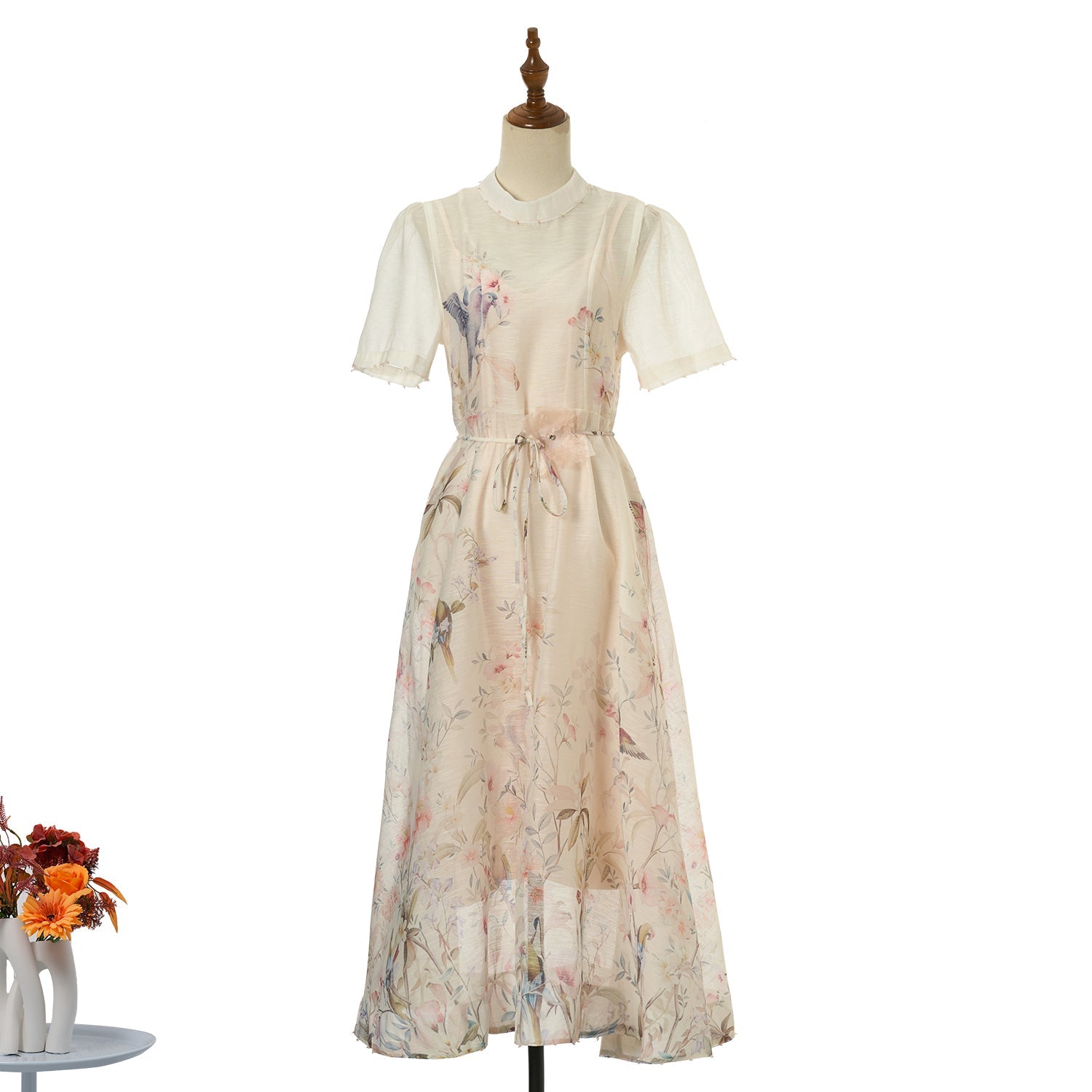 Women Short Sleeved Loose Fitting Dress Set