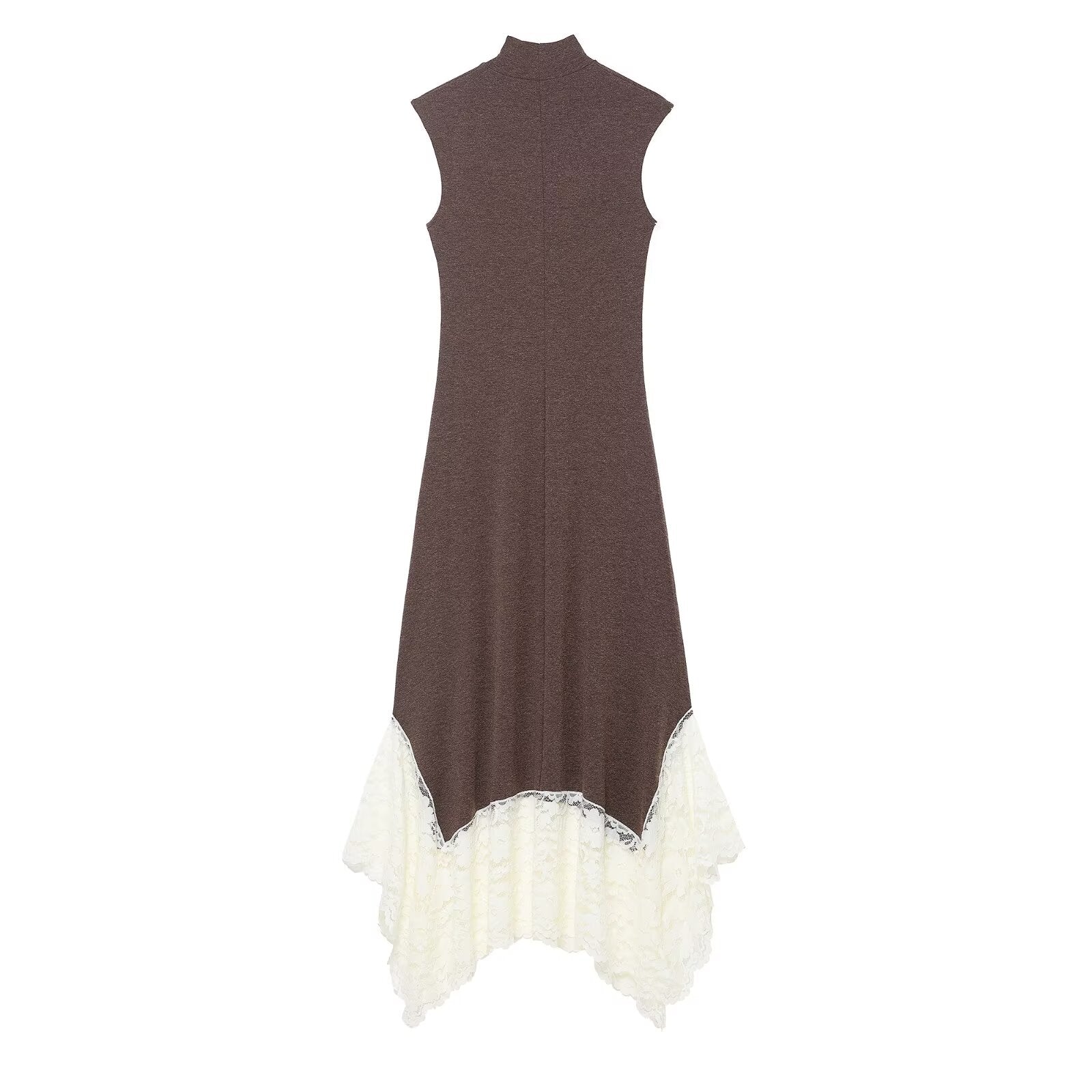 Women Clothing Lace Stitching Maxi Dress