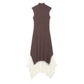 Women Clothing Lace Stitching Maxi Dress