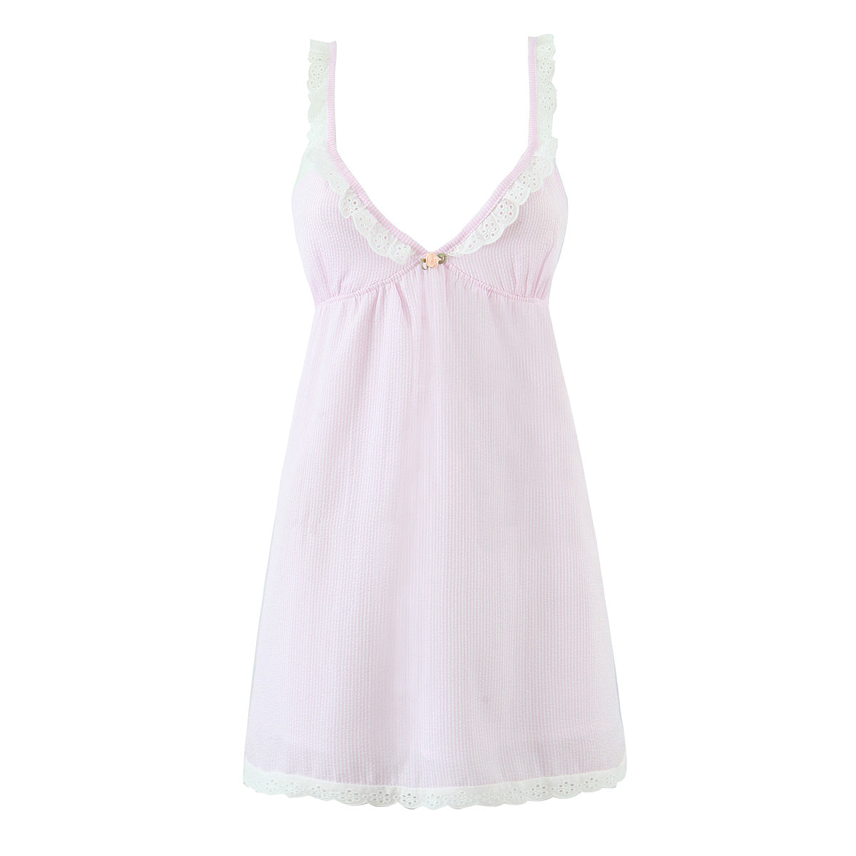French Sexy Lace Striped Lace Sexy V neck Tied Slim Fit Dress