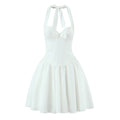 Women Clothing Boning Corset Steel Bracket Halter Mesh Camisole Dress