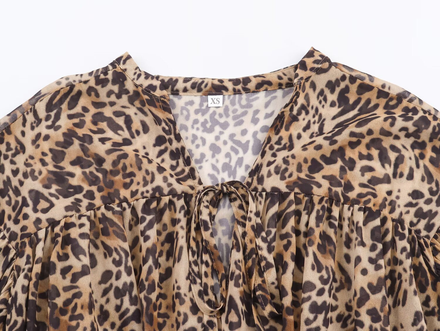Women Clothing Animal Print Laminated Decoration Dress