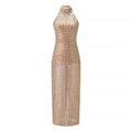 Women Clothing Winter Mesh Halter Dress