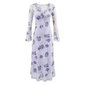 Winter Young Elegant Formal Dress Retro Printed Square Collar Slim Dress