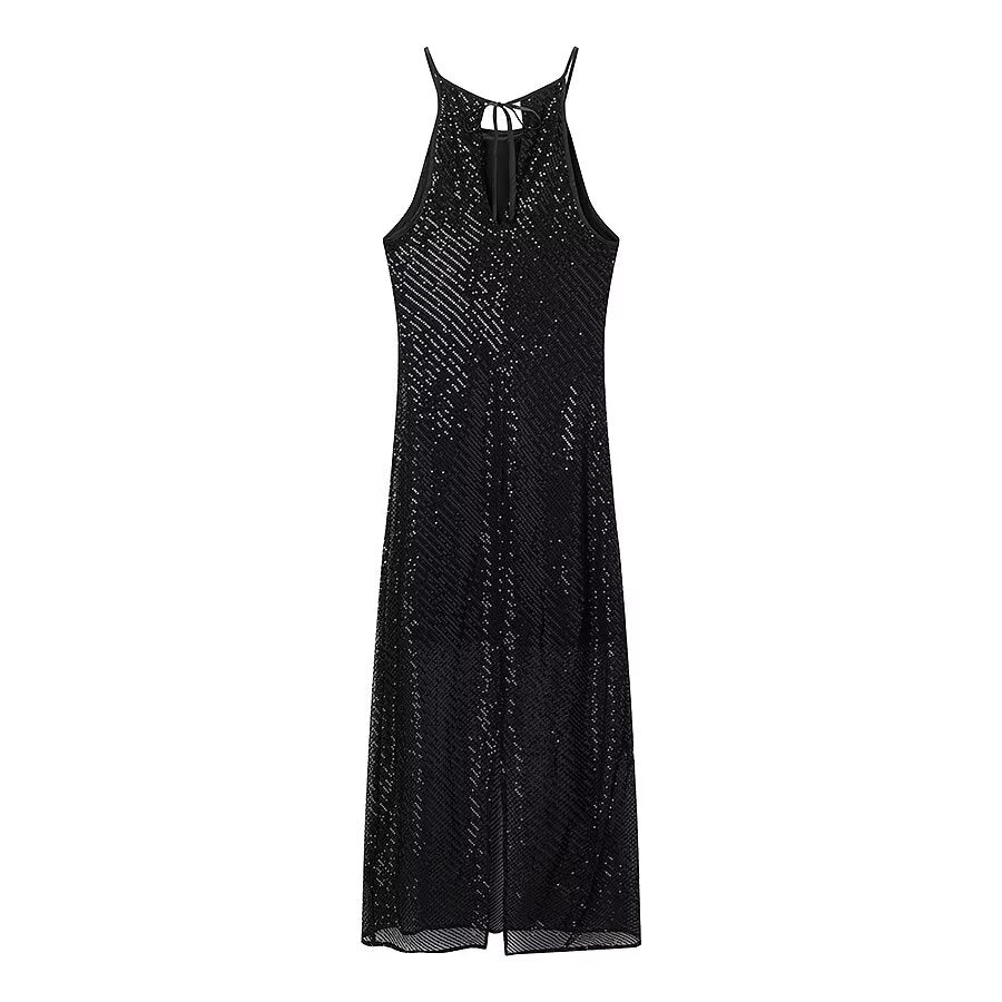Women Clothing Winter Sexy Design Sequined Slim Dress