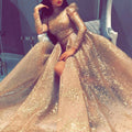 Women Clothing Independent Stand with Gold Big Swing Sexy Dress Slit Cocktail Evening Dress