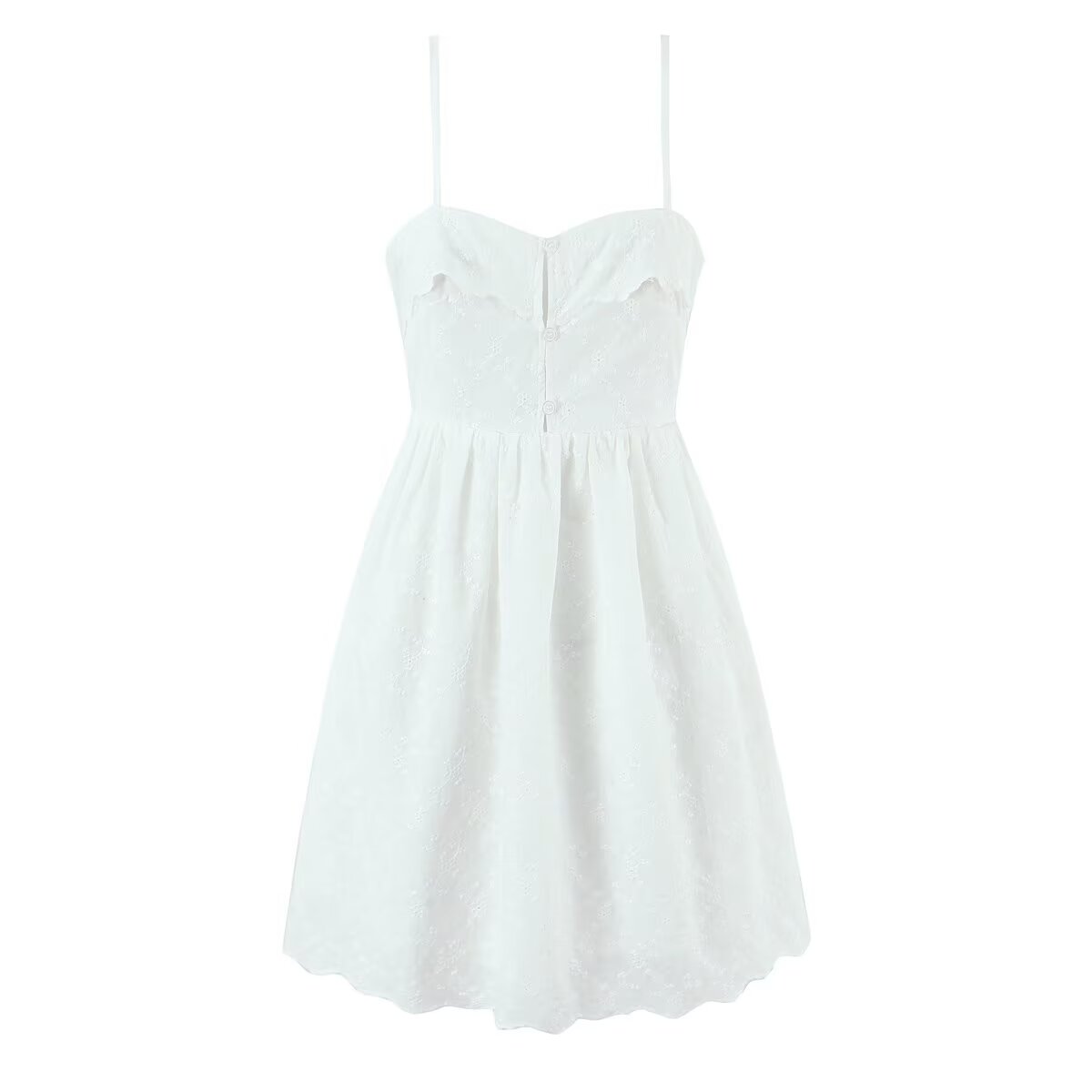 Spring Button Hollow Out Cutout out Camisole Floral Dress