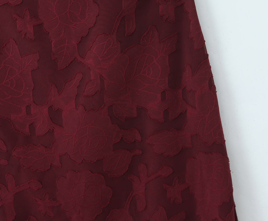 Off Shoulder Fitted Waist Backless Lace up Strap Dress Women Retro Elegant Jacquard French Maxi Dress