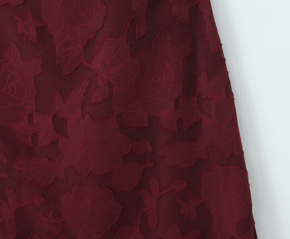 Off Shoulder Fitted Waist Backless Lace up Strap Dress Women Retro Elegant Jacquard French Maxi Dress