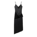 Winter Women Sexy Tassel Stitching Dress